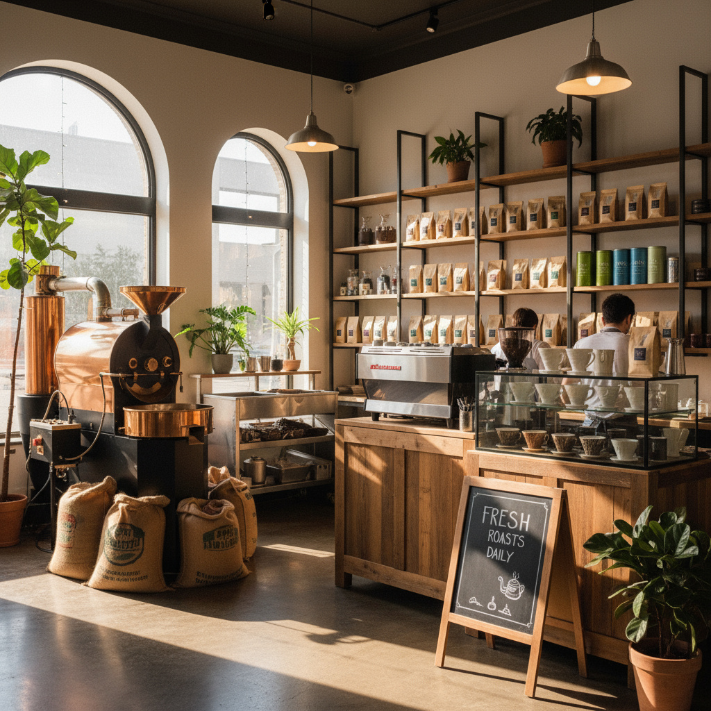 Innenansicht der Lumiserva Vienna Roastery